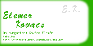 elemer kovacs business card