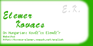 elemer kovacs business card